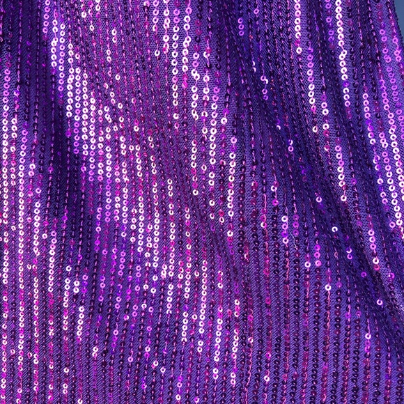 GRACE KARIN Women Medium Sleeveless One Shoulder Split Sequin Wrap Side Zip. - Picture 3 of 8